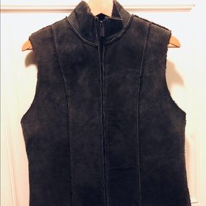 Beautiful Dark Brown warm thick shearling lined Vest